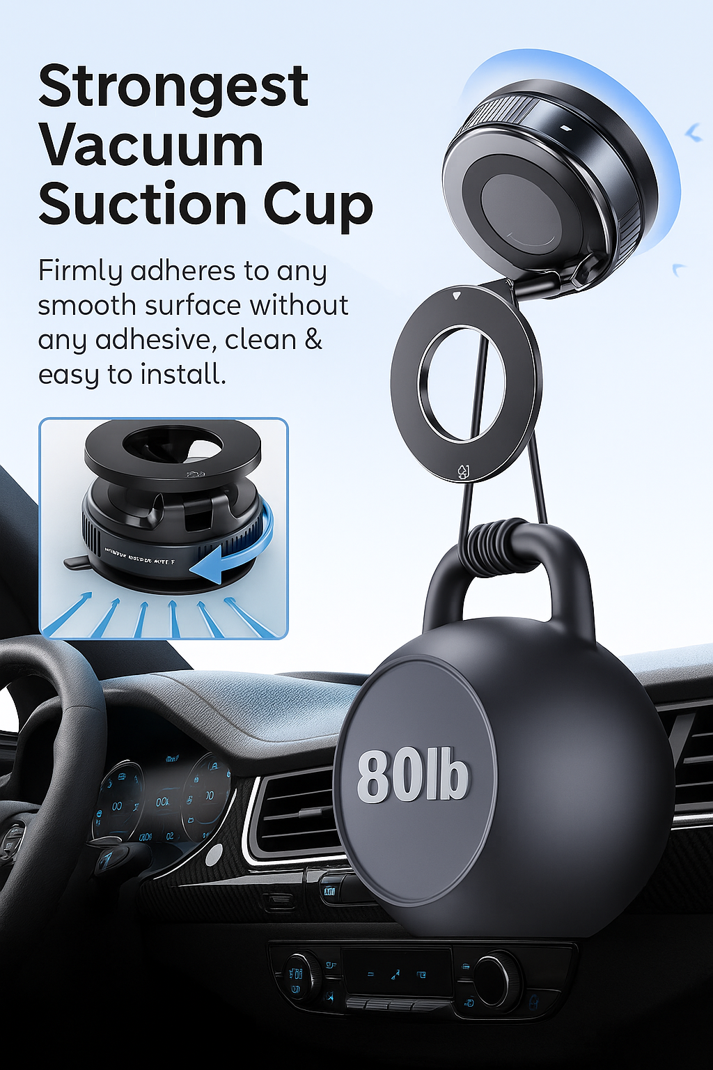 K007 Magnetic Phone Holder Magnetic Car Phone Holder 360 Extendable Magnetic Phones Holder